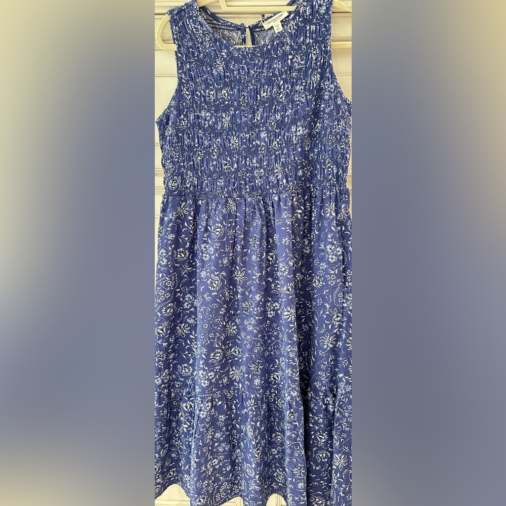 beachlunchlounge SZ XL Blue Floral Midi Dress